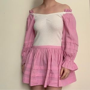 Sandy Liang Lox Gingham Dress NWT